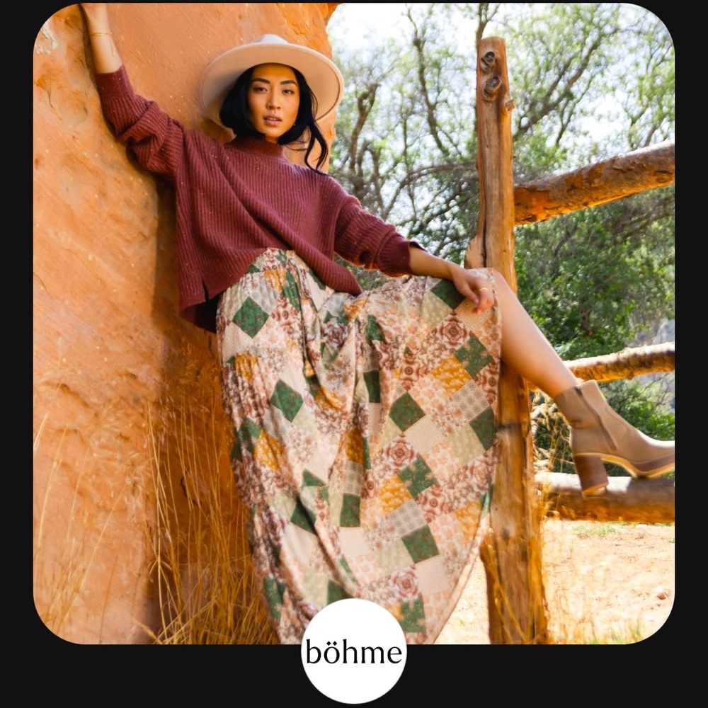 Bohme Boho Maxi Skirt